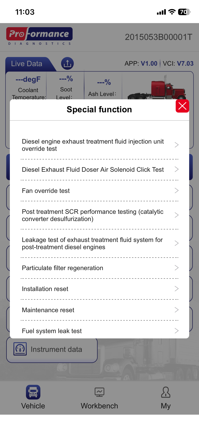 DPF Regeneration Interface