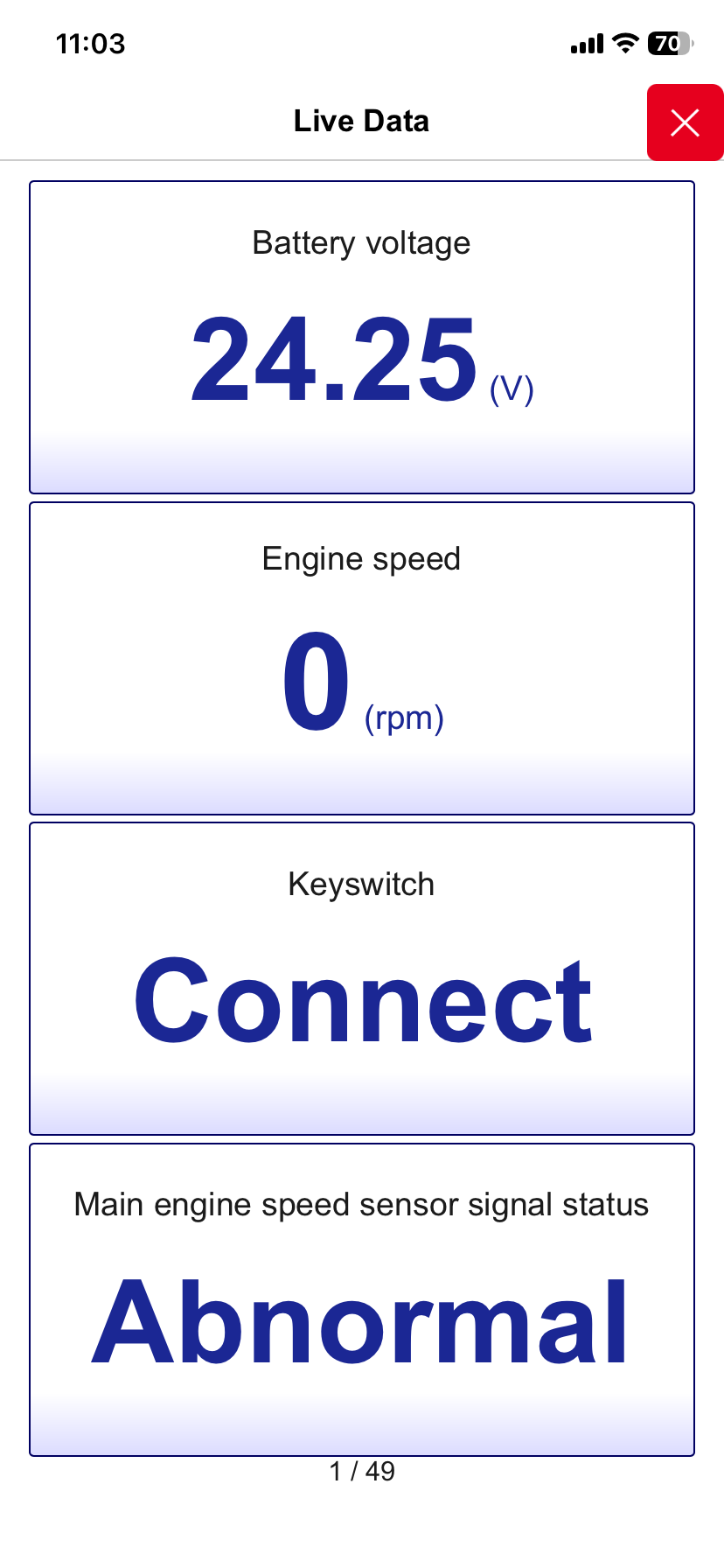 Live Data Stream App Interface