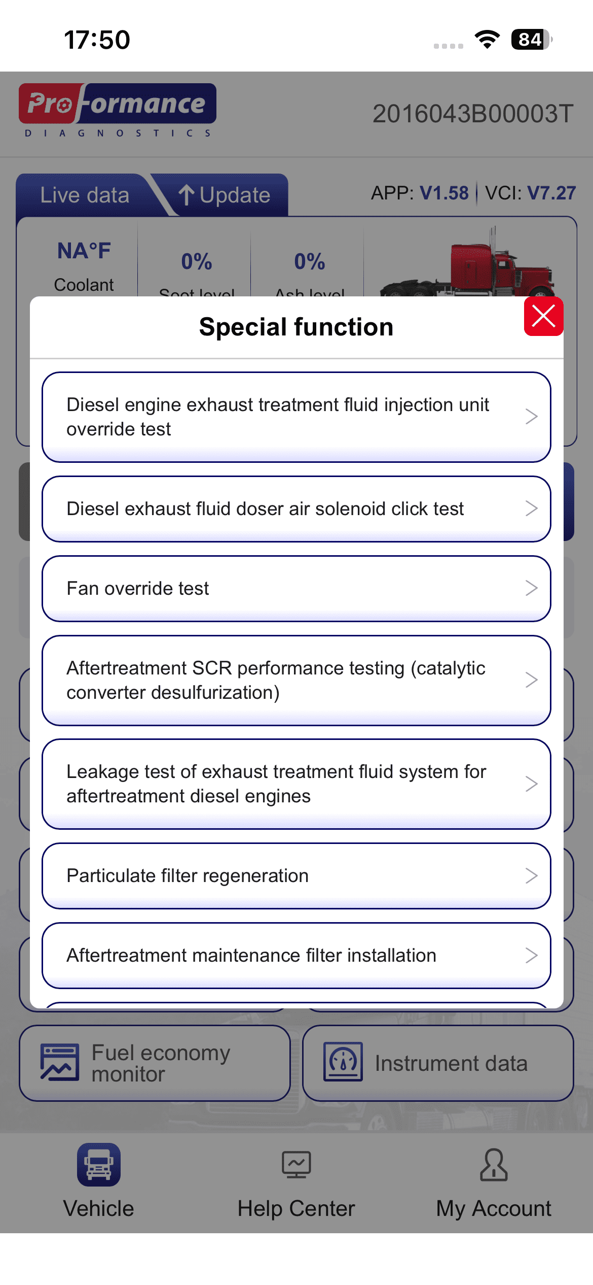DPF Regeneration Interface